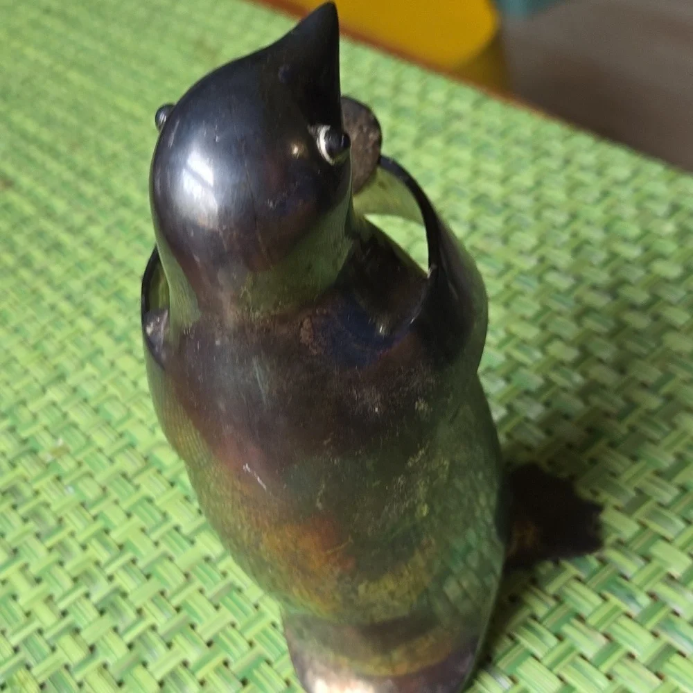 Restoration Hardware Silver Penguin Candle Holder